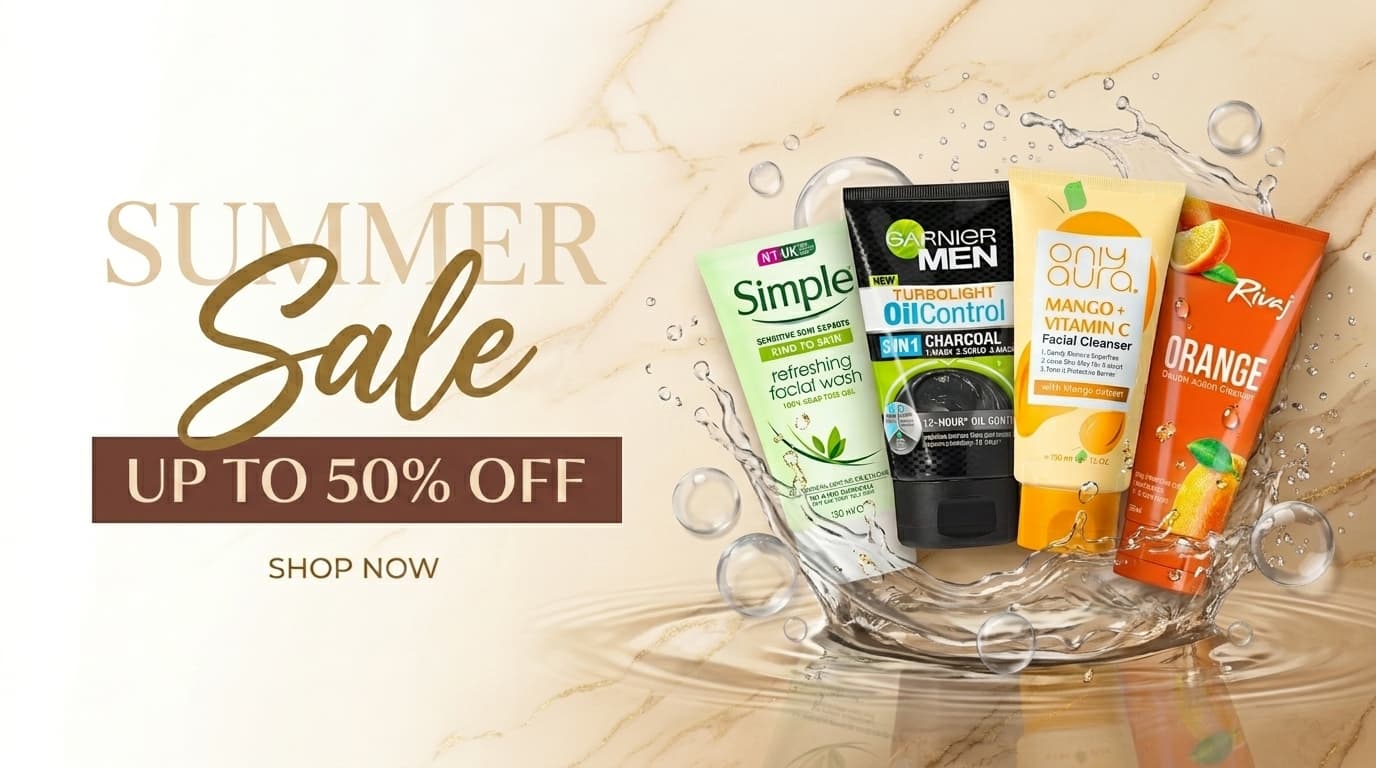 Summer Sale — up to 50% off facial cleansers and skincare. Shop now.